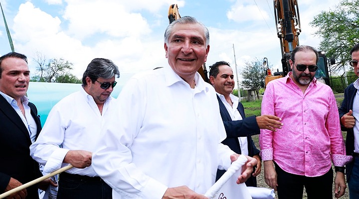Adán Augusto cumple a Nuevo León: inicia obra El Cuchillo II